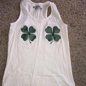 Tank top with clovers